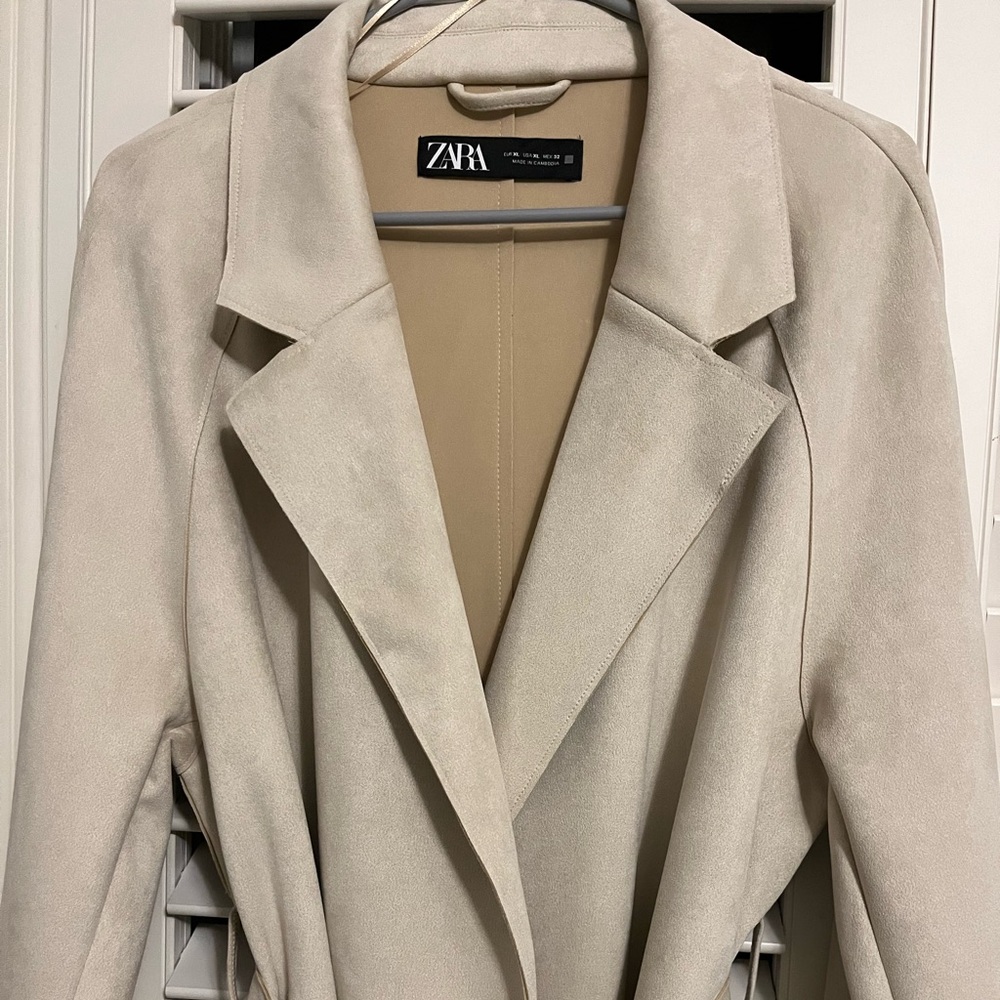 Zara XL Faux Suede Coat